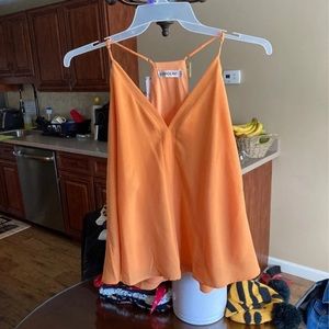 Forolav orange v neck tank top